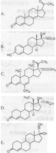 左炔诺孕酮的化学结构式是( .