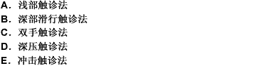 对腹水患者行肝脏触诊时应用()