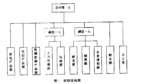 如图1所示为某电子产品公司的组织结构.