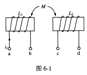 如图6-1所示,已知两互感线圈的自感系数l1=0.4h,l2=0.9h,耦合系数为0.