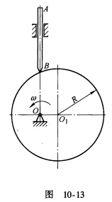 图10一13所示的圆盘凸轮机构中凸轮的半径r80mm偏心距oo1e25mm若凸轮