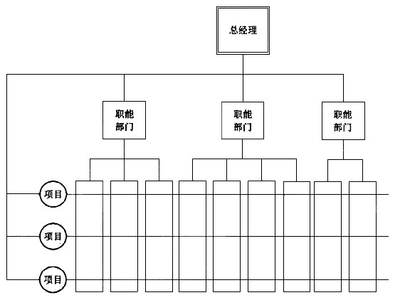 下图表示的是( )组织结构.a.职能型b.直线职能型c.项目型d.矩阵型图片