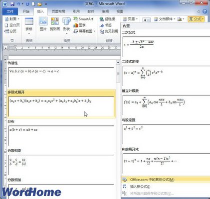 010自带公式插入后,分式的分子中的求和符号如
