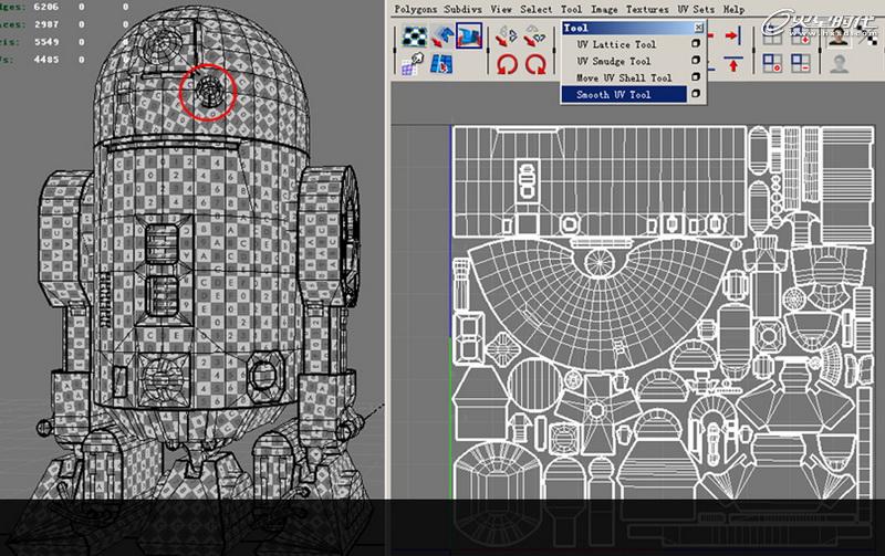 maya制作 星球大战 中的机器人r2d2 脚本之家 maya建模教高清图片