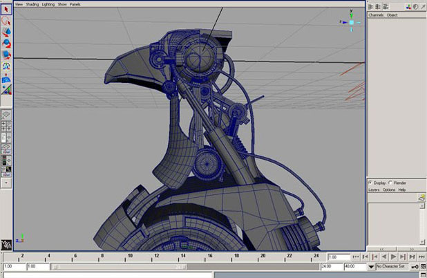 maya制作卡通机械鸟 三联网 maya角色动画教程