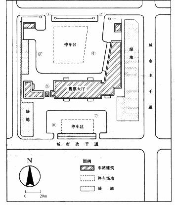 某城市長途汽車客運站規劃設計方案示意圖