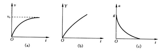 (2)試求出速度隨時間變化的關係式,並作出v-t曲線圖; (3)試定性地畫